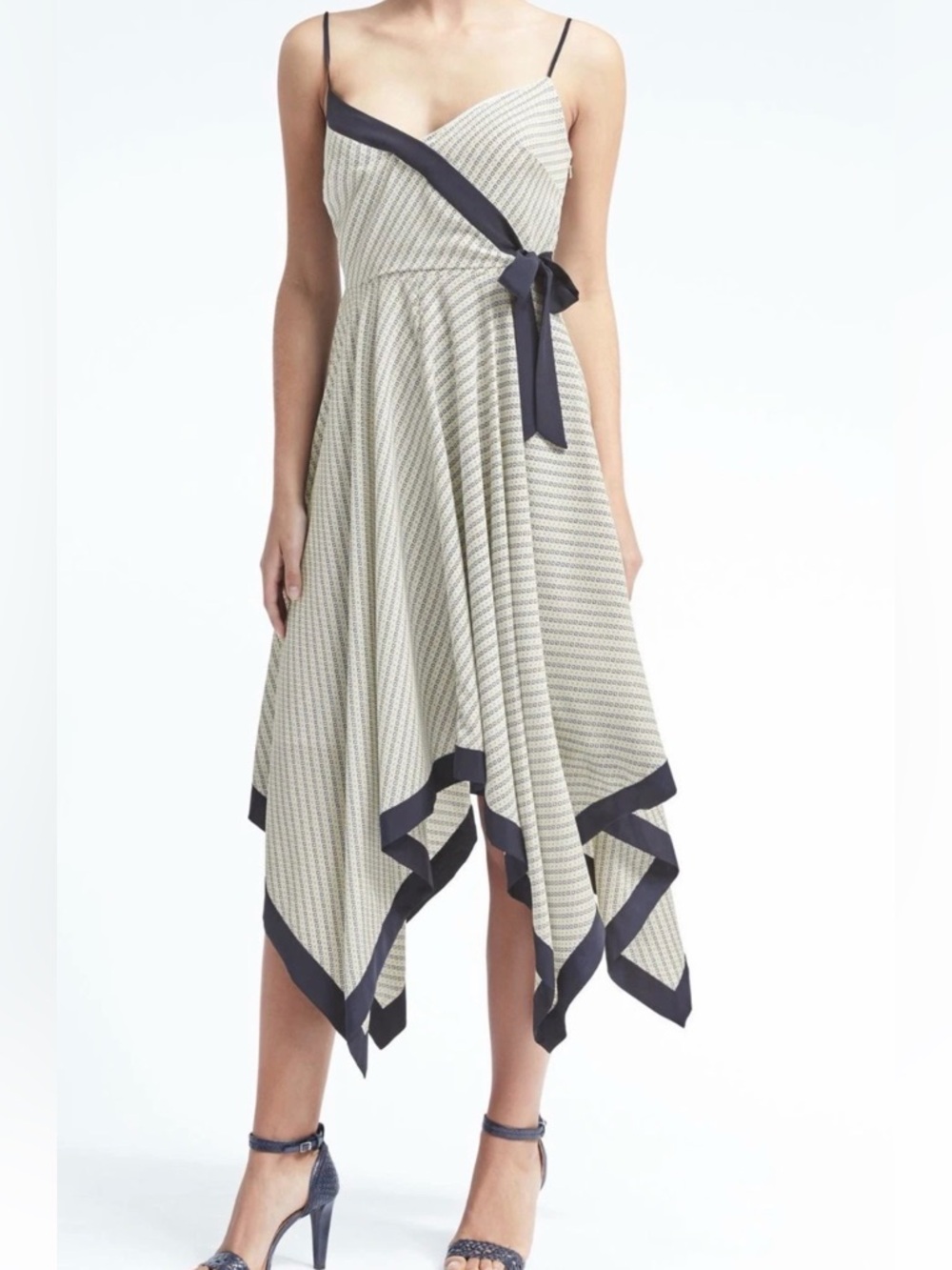 Banana Republic Print Strappy Handkerchief Dress